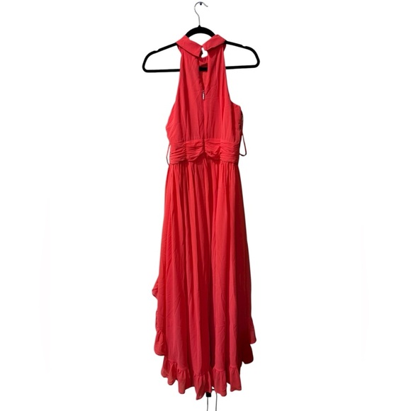 Karl Lagerfeld Vibrant Coral High-Low Dress - Picture 9 of 9